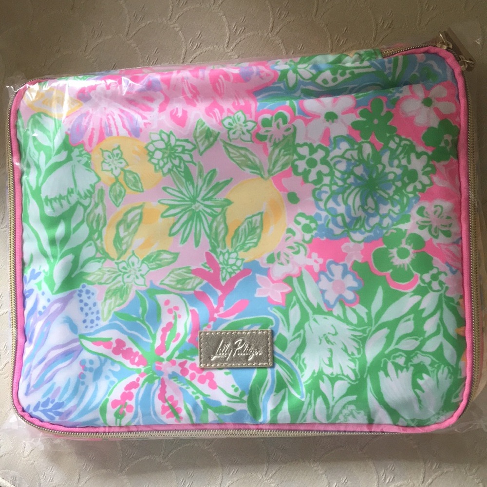 NWT Lilly Pulitzer Packing Cubes Bright Delight set of 2 GWP - Picture 8 of 11